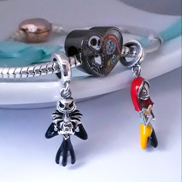 Nightmare before Christmas 3 charm set S925 Sterling Silver Pandora compatible - Picture 2 of 6